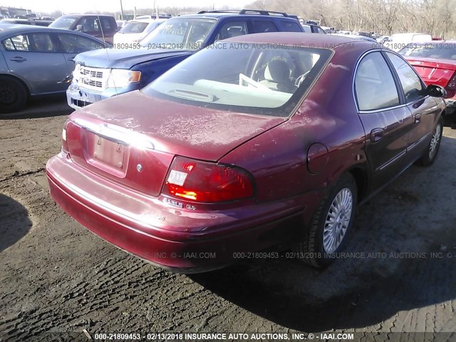 1MEFM50U82A601750 - 2002 MERCURY SABLE GS/GS PLUS RED photo 4