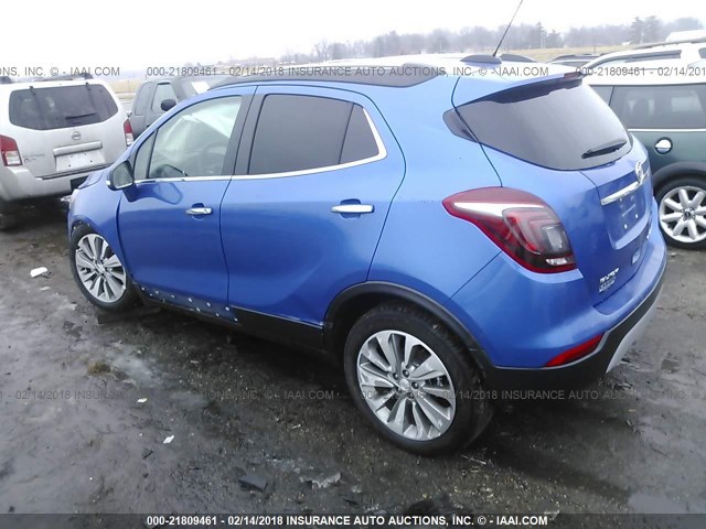 KL4CJASB6HB120877 - 2017 BUICK ENCORE PREFERRED BLUE photo 3