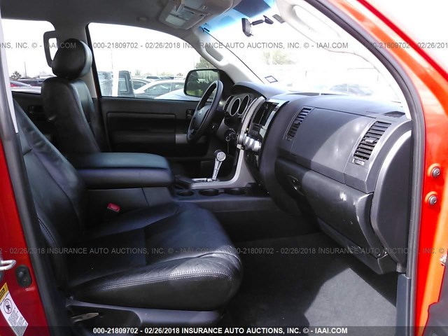 5TFRY5F11AX081192 - 2010 TOYOTA TUNDRA DOUBLE CAB SR5 RED photo 5