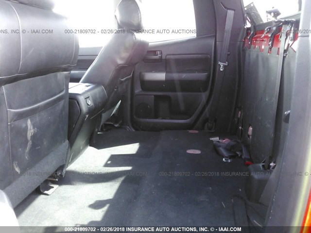 5TFRY5F11AX081192 - 2010 TOYOTA TUNDRA DOUBLE CAB SR5 RED photo 8