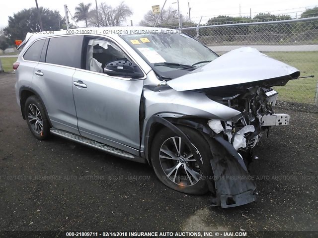 5TDZZRFH5HS232293 - 2017 TOYOTA HIGHLANDER LE/LE PLUS SILVER photo 1