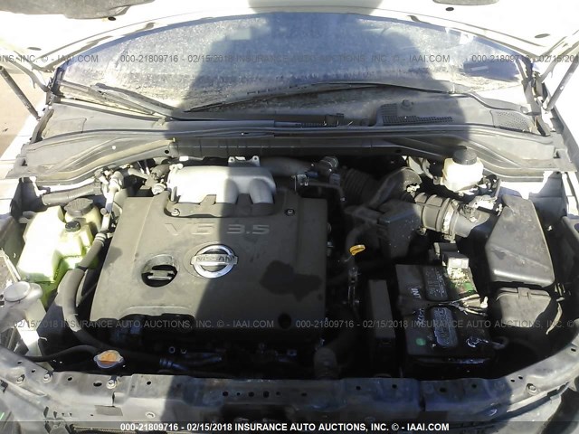 JN8AZ08W17W643990 - 2007 NISSAN MURANO SL/SE/S SILVER photo 10