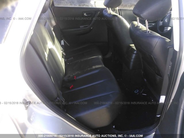 JN8AZ08W17W643990 - 2007 NISSAN MURANO SL/SE/S SILVER photo 8