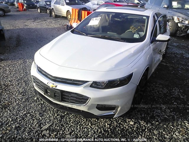 1G1ZE5ST8GF226879 - 2016 CHEVROLET MALIBU LT WHITE photo 2