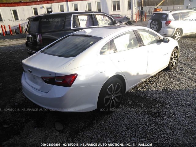 1G1ZE5ST8GF226879 - 2016 CHEVROLET MALIBU LT WHITE photo 4