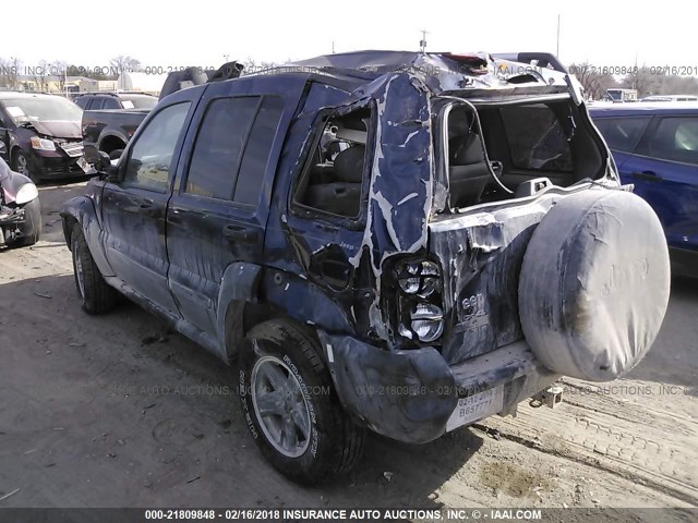 1J4GL38K75W553546 - 2005 JEEP LIBERTY RENEGADE BLUE photo 3