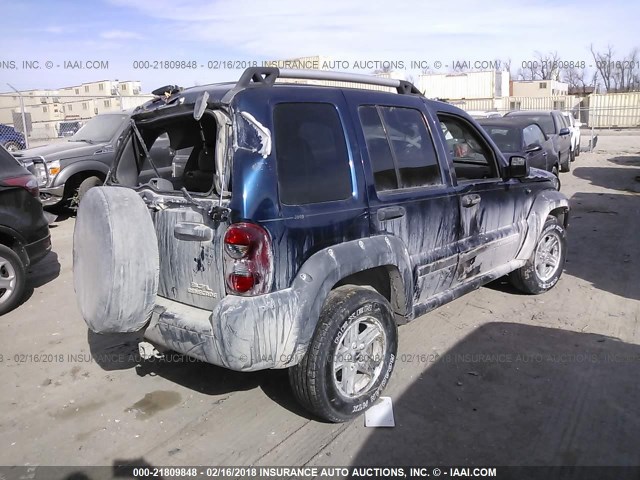 1J4GL38K75W553546 - 2005 JEEP LIBERTY RENEGADE BLUE photo 4