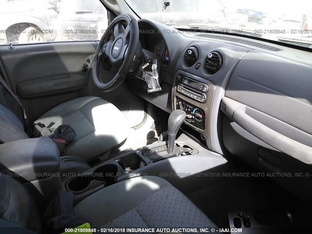 1J4GL38K75W553546 - 2005 JEEP LIBERTY RENEGADE BLUE photo 5