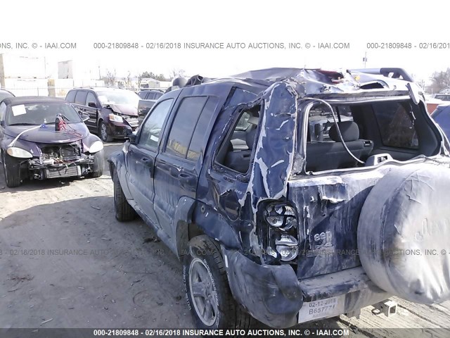 1J4GL38K75W553546 - 2005 JEEP LIBERTY RENEGADE BLUE photo 6