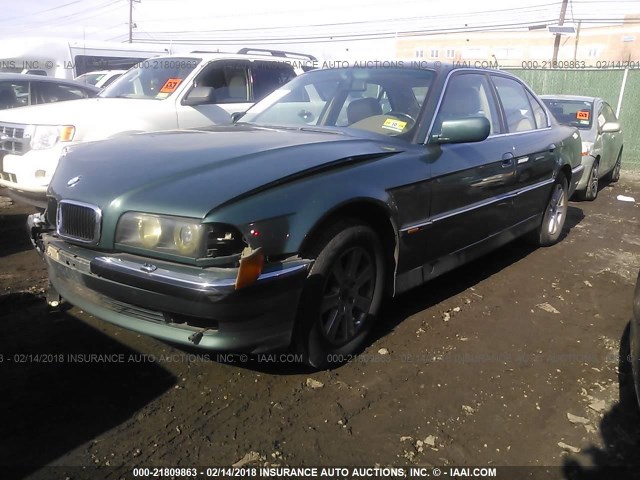 WBAGF8329VDL46957 - 1997 BMW 740 I AUTOMATIC GREEN photo 2