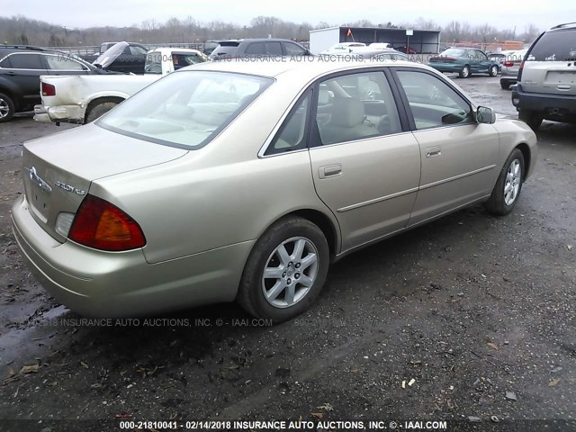 4T1BF28B52U206608 - 2002 TOYOTA AVALON XL/XLS GOLD photo 4