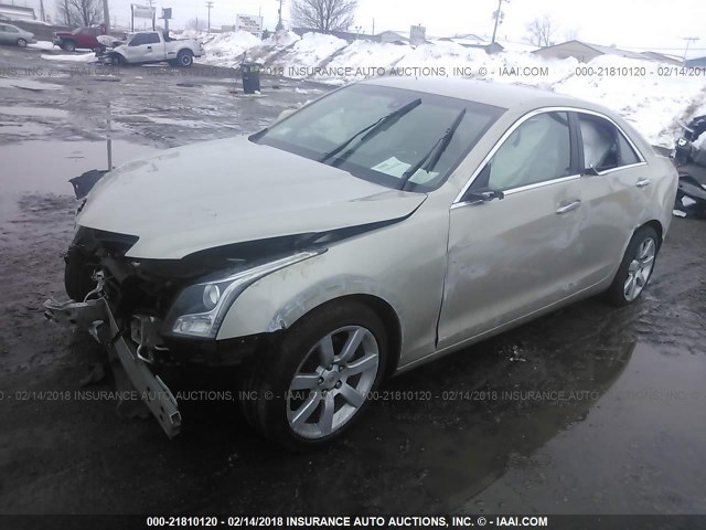 1G6AA5RAXE0111059 - 2014 CADILLAC ATS TAN photo 2