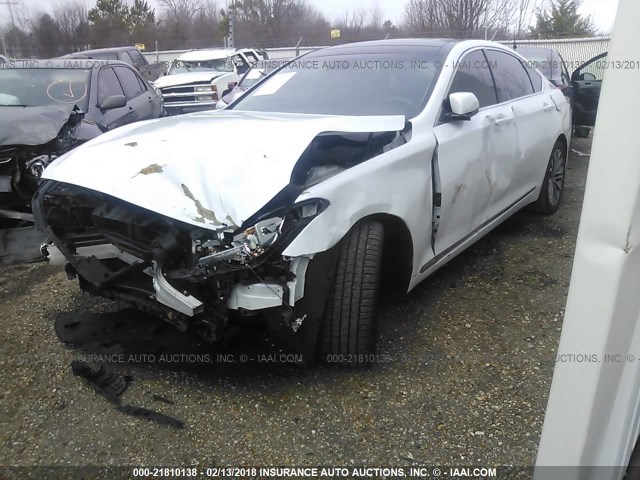 KMHGN4JE6FU025080 - 2015 HYUNDAI GENESIS 3.8L WHITE photo 2