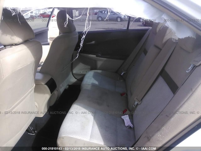 4T1BF1FK8CU111099 - 2012 TOYOTA CAMRY SE/LE/XLE WHITE photo 8