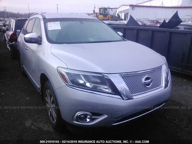 5N1AR2MMXEC639409 - 2014 NISSAN PATHFINDER S/SV/SL/PLATINUM 银色 照片 1