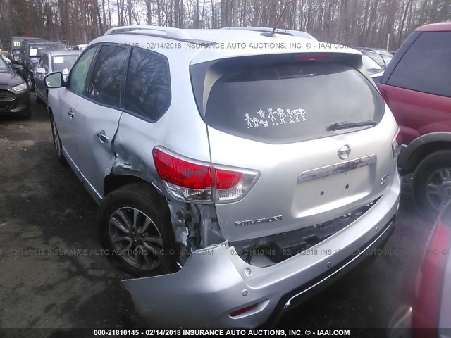 5N1AR2MMXEC639409 - 2014 NISSAN PATHFINDER S/SV/SL/PLATINUM 银色 照片 3