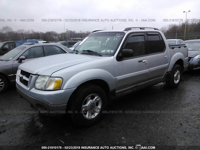 1FMZU77E21UC34653 - 2001 FORD EXPLORER SPORT TR  SILVER photo 2