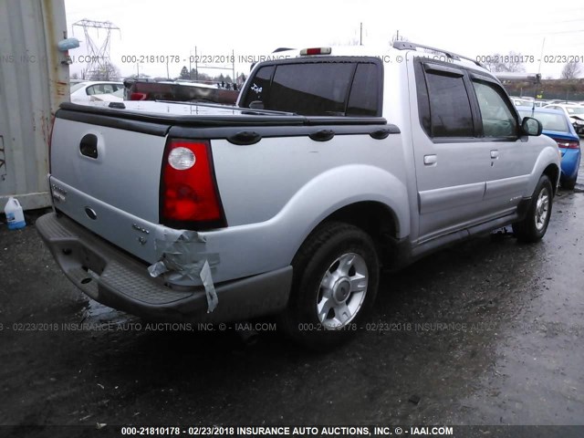 1FMZU77E21UC34653 - 2001 FORD EXPLORER SPORT TR  SILVER photo 4