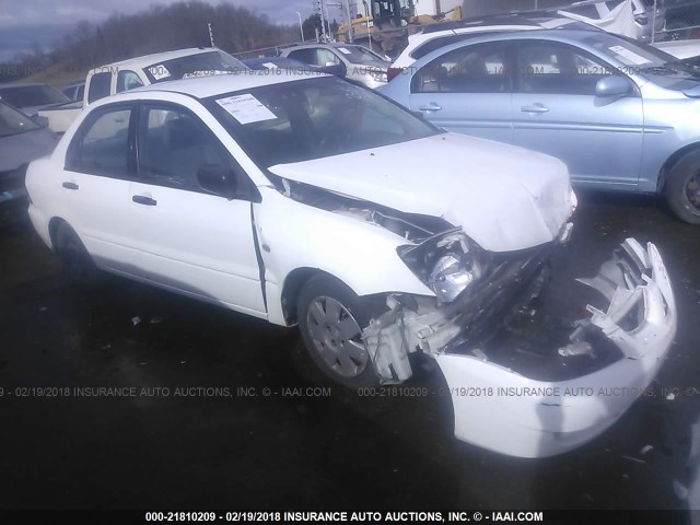 JA3AJ26E04U035277 - 2004 MITSUBISHI LANCER ES WHITE photo 1