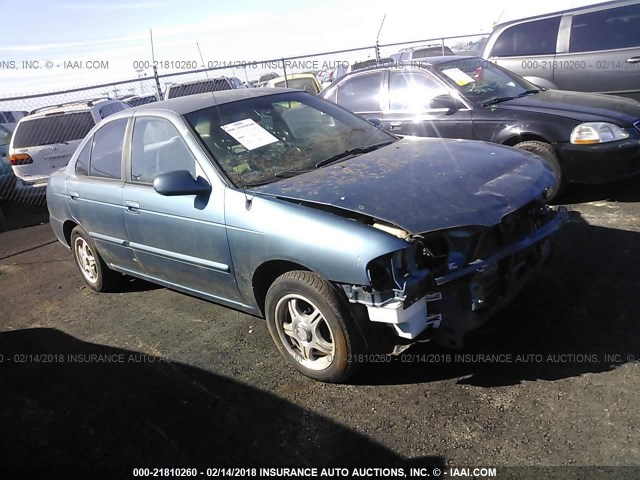 3N1CB51D82L580290 - 2002 NISSAN SENTRA XE/GXE BLUE photo 1