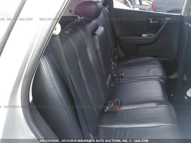 JN8AZ08W36W532100 - 2006 NISSAN MURANO SL/SE/S SILVER photo 8