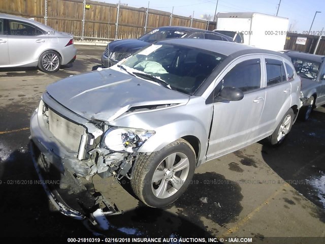 1B3CB4HA7AD530229 - 2010 DODGE CALIBER SXT SILVER photo 2