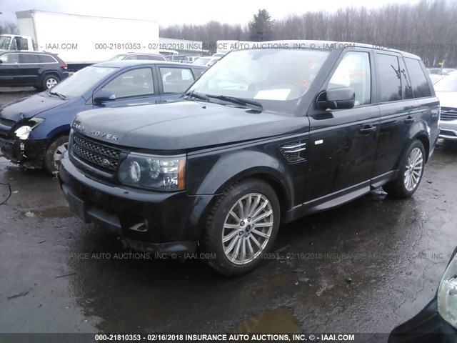 SALSF2D40CA755611 - 2012 LAND ROVER RANGE ROVER SPORT HSE BLACK photo 2