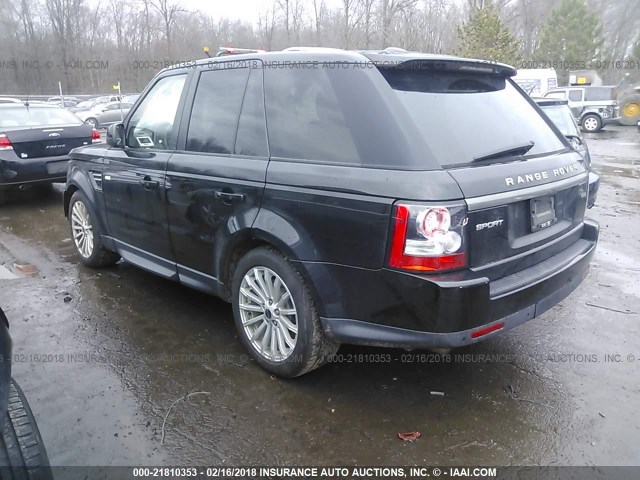 SALSF2D40CA755611 - 2012 LAND ROVER RANGE ROVER SPORT HSE BLACK photo 3