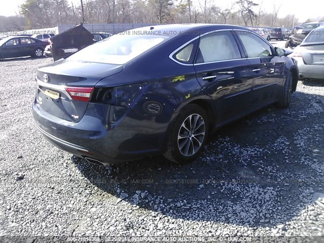 4T1BK1EB3GU242587 - 2016 TOYOTA AVALON XLE PLUS/PREMIUM/TOUR/LTD BLUE photo 4