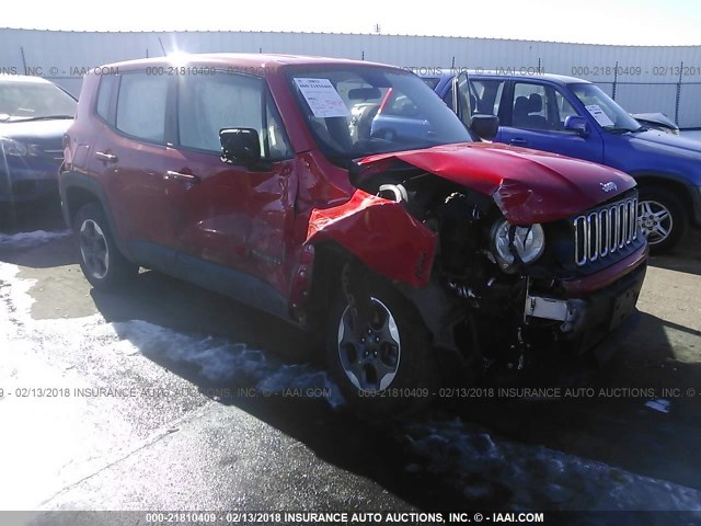 ZACCJBAT0GPC86869 - 2016 JEEP RENEGADE SPORT Կարմիր լուսանկար 1