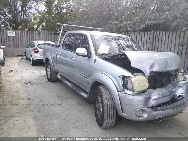 5TBET34166S537861 - 2006 TOYOTA TUNDRA DOUBLE CAB SR5 SILVER photo 1