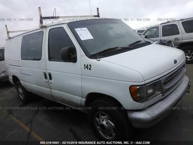 1FTNE24261HB72972 - 2001 FORD ECONOLINE E250 VAN WHITE photo 1