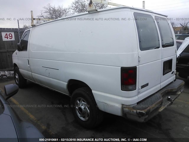 1FTNE24261HB72972 - 2001 FORD ECONOLINE E250 VAN WHITE photo 3