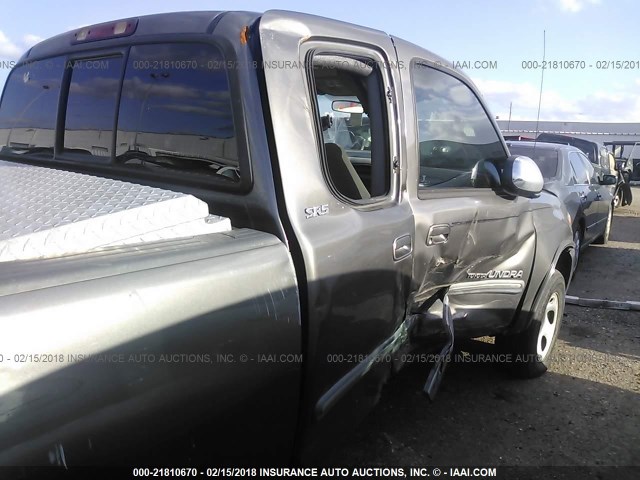 5TBRU34196S477914 - 2006 TOYOTA TUNDRA ACCESS CAB SR5 GRAY photo 6