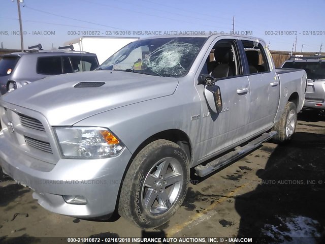 1C6RD7MT3CS150421 - 2012 DODGE RAM 1500 SPORT SILVER photo 6