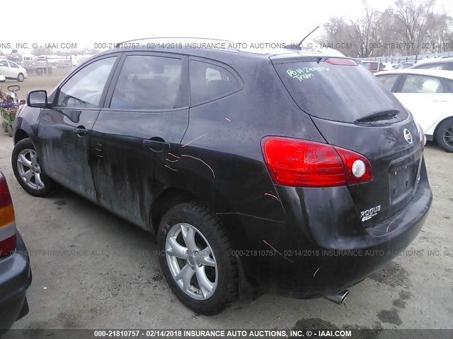 JN8AS58V29W436360 - 2009 NISSAN ROGUE S/SL BLACK photo 3