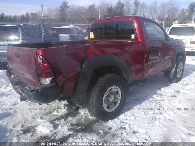 5TEPX42N49Z654670 - 2009 TOYOTA TACOMA RED photo 4