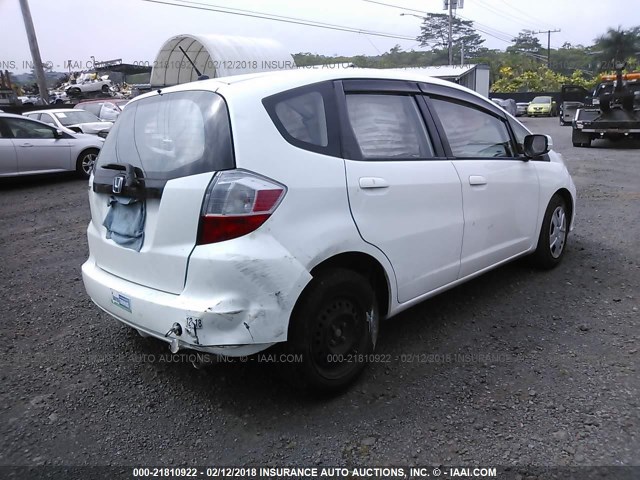 JHMGE8H37CS006902 - 2012 HONDA FIT 白色 照片 4
