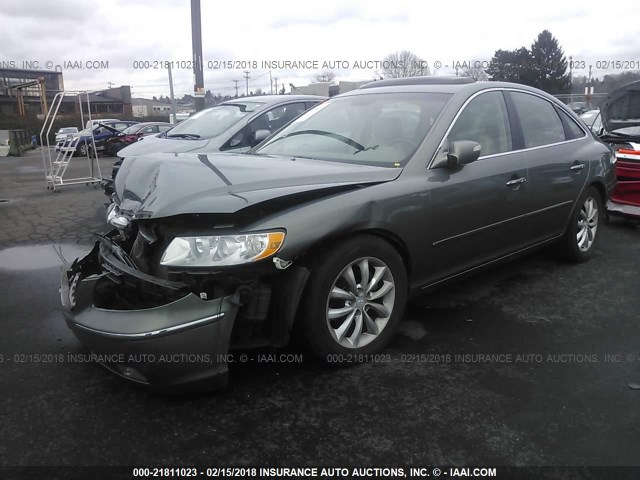 KMHFC46F07A141476 - 2007 HYUNDAI AZERA SE/LIMITED GREEN photo 2