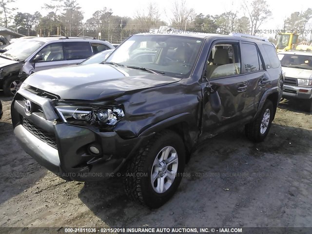 JTEBU5JR6E5153513 - 2014 TOYOTA 4RUNNER SR5/LIMITED/TRAIL GRAY photo 2