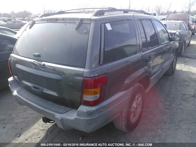 1J4G248S5YC182837 - 2000 JEEP GRAND CHEROKEE LAREDO GRAY photo 4