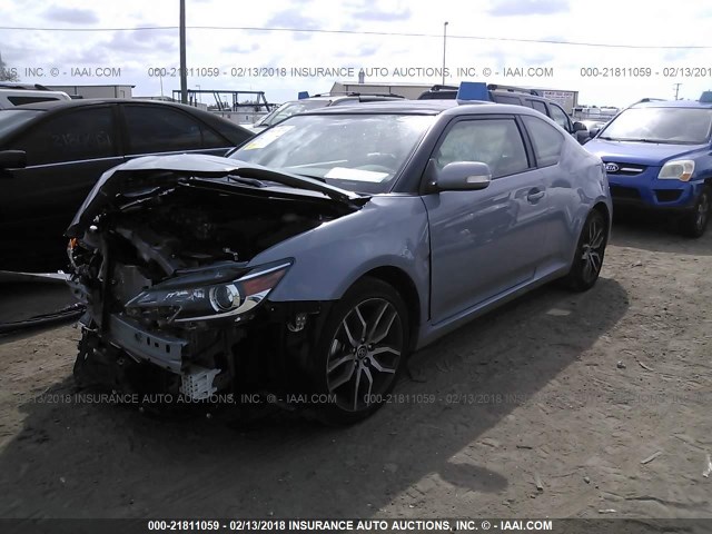 JTKJF5C72GJ025052 - 2016 TOYOTA SCION TC 蓝色 照片 2