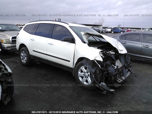 1GNKRFKD1FJ145737 - 2015 CHEVROLET TRAVERSE LS WHITE photo 1