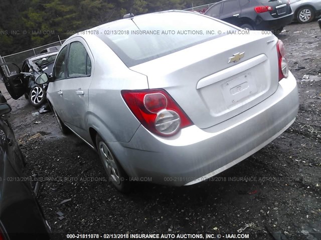 1G1JA5SH0F4178034 - 2015 CHEVROLET SONIC LS ვერცხლისფერი ფოტო 3