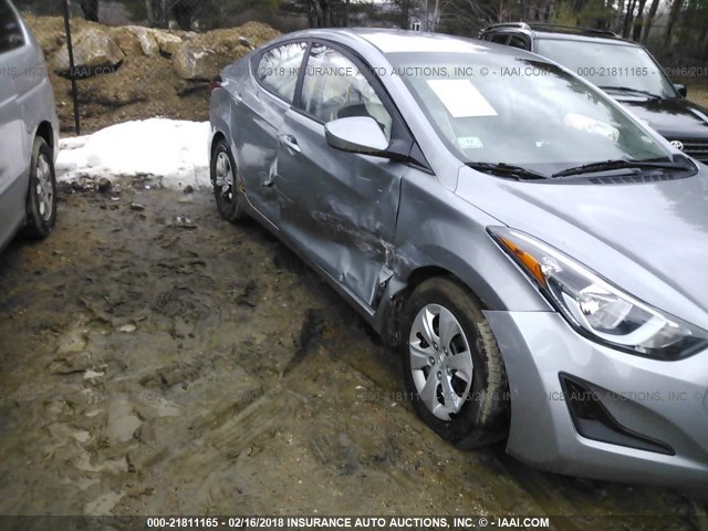 5NPDH4AE0GH670494 - 2016 HYUNDAI ELANTRA SE/SPORT/LIMITED SILVER photo 6