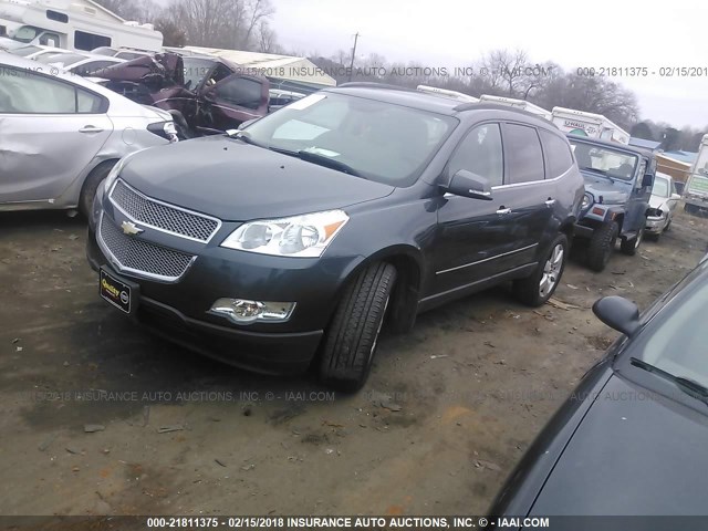 1GNLRHED6AS102848 - 2010 CHEVROLET TRAVERSE LTZ Dark Blue photo 2