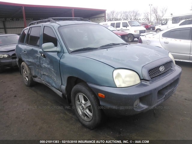 KM8SC13D82U200698 - 2002 HYUNDAI SANTA FE GLS/LX Light Blue photo 1