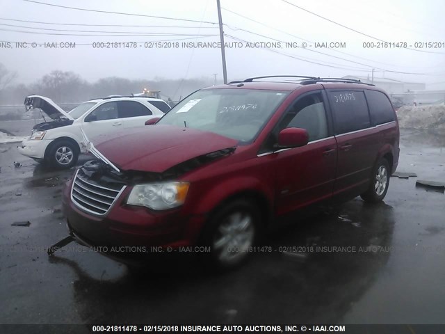 2A8HR54P28R744884 - 2008 CHRYSLER TOWN & COUNTRY TOURING BURGUNDY photo 2