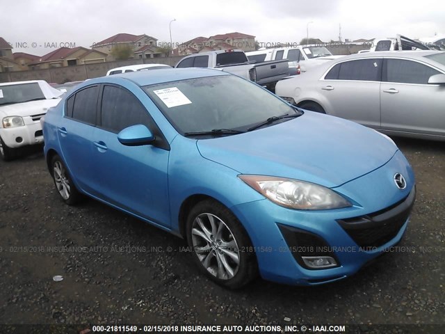 JM1BL1S54A1339337 - 2010 MAZDA 3 S TURQUOISE photo 1