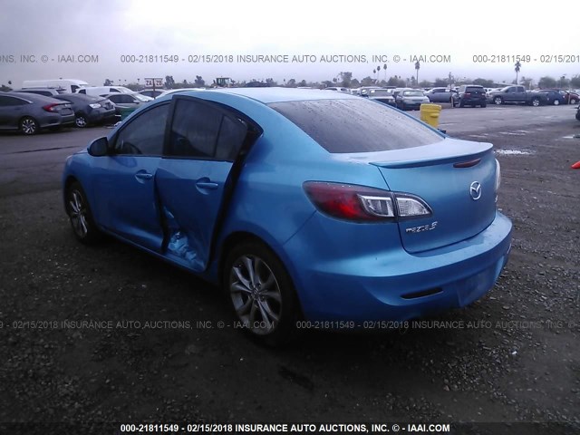 JM1BL1S54A1339337 - 2010 MAZDA 3 S TURQUOISE photo 3